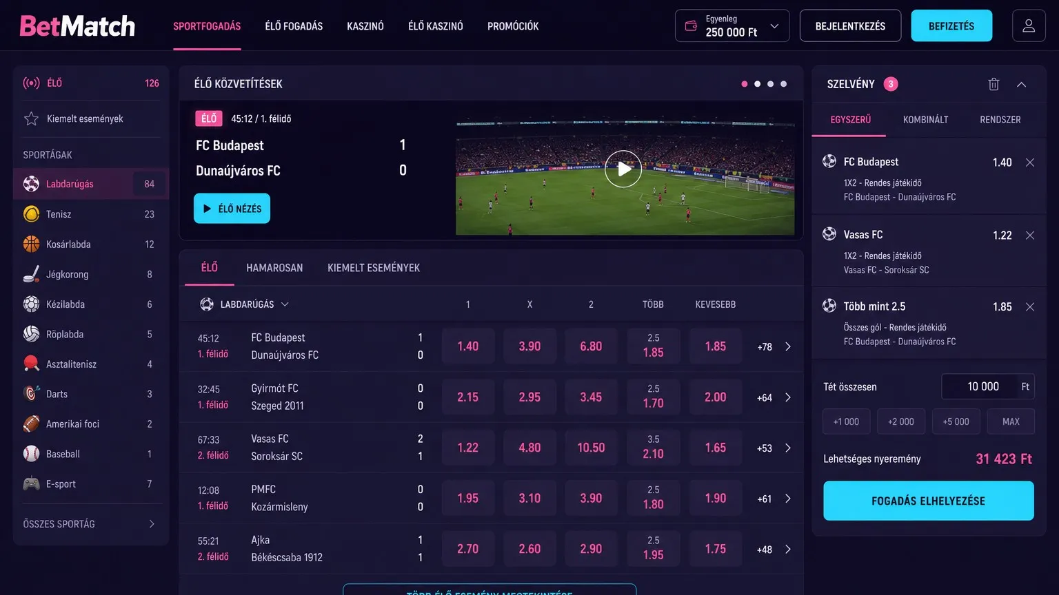 BetMatch no deposit bonus code és ingyenes ajánlatok